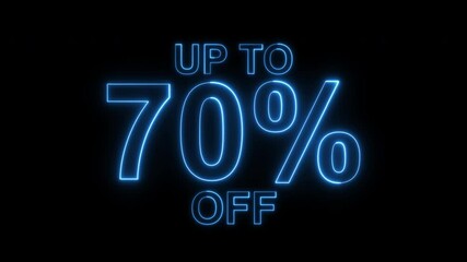 70 percent off sale discount. Up to 70% off neon light sign