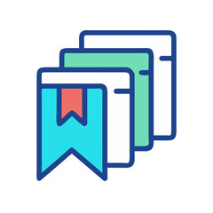 Colorful illustration of multiple bookmarks with different styles and designs for reading organization
