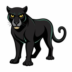 Black panther vector illustration on white background