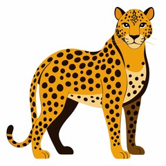 Leopard cartoon isolated on white background