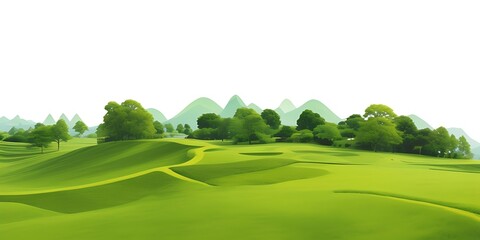 summer landscape with trees