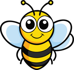 Bee symbol. Vector illustration