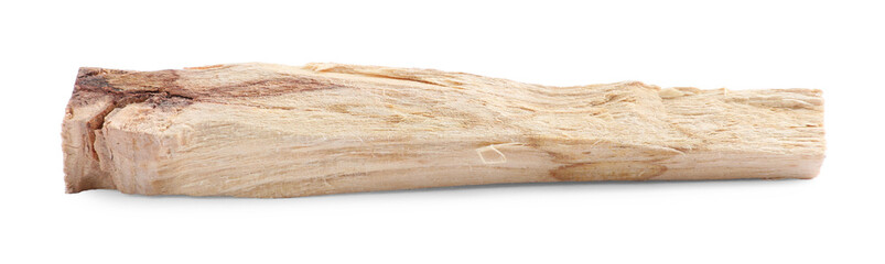 One palo santo stick on white background