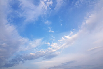 Blue sky and white clouds, weather concept