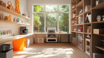 Sunlit Design Studio: 3D Printer, Crafts, and Creative Workspace