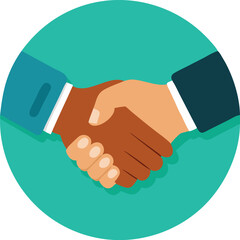 Handshake icon. Shake hands, agreement, good deal, partnership concepts.