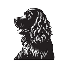 Vector of English Cocker Spaniel Dog - Minimalist English Cocker Spaniel Dog Silhouette - English Cocker Spaniel Dog Illustration.