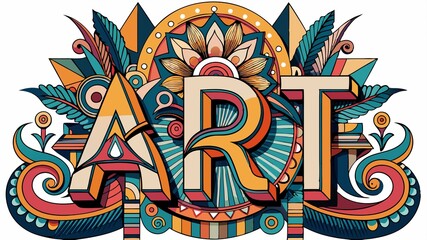 Obraz premium A detailed close-up of artwork from an art festival reveals the intricate details, unique styles, and creative expressions showcased at this celebratory event, creating a high-quality image suitable