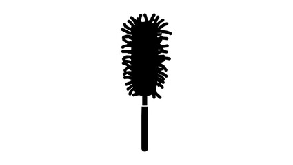 Microfiber Hand Duster , black isolated silhouette