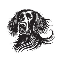 Minimalist English Setter Dog Silhouette - English Setter  Dog Vector - Illustration of English Setter Dog.
