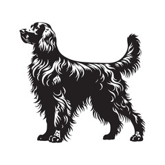 Minimalist English Setter Dog Silhouette - English Setter  Dog Vector - Illustration of English Setter Dog.
