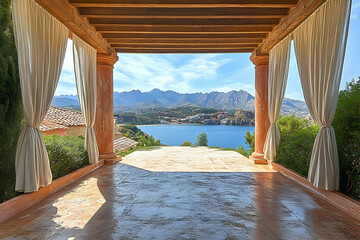 Stunning Mediterranean Villa Porch View