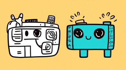 Obraz premium Documentary, A hand-drawn illustration of chaos, high fidelity, suitable for documentary or creative projects.