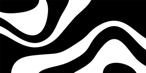 zebra skin pattern abstract background, black and white wave design.