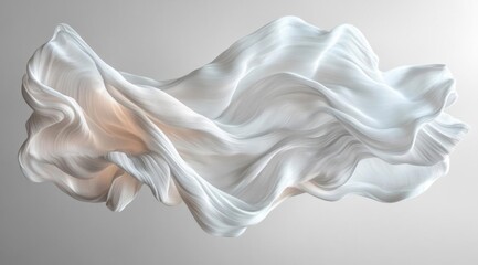 Flowing Textile in Air – Isolated High-Quality Stock Image