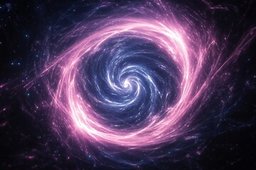 Obraz premium glowing spiral fractals with cybernetic design
