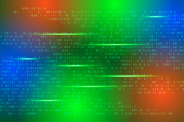 Digital futuristic binary code number background