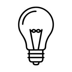 Light bulb icon in black and white