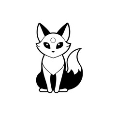 vector illustration of a fox
