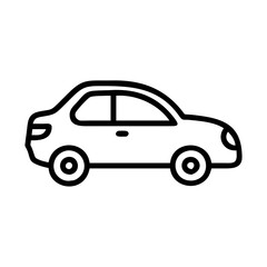 Fototapeta premium Car line icon representing transportation and travel