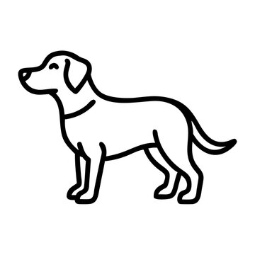 recommend clip art: Dog line icon representing pet and animal care
