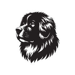 Estrela Mountain Dog Vector - Estrela Mountain Dog Design - Minimalist Estrela Mountain Dog Silhouette.