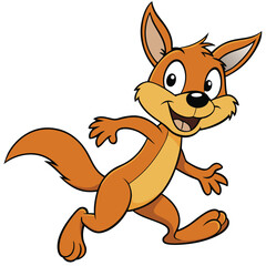 Happy Cartoon Squirrel