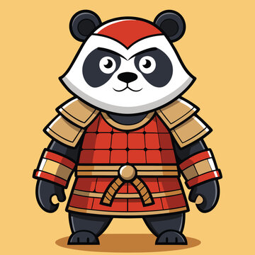 Cute Japanese animi panda vector 