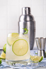 Summer cold refreshment limeade cocktail