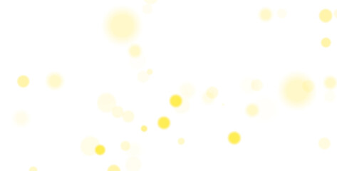 Abstract background with golden dust and glowing bokeh lights on a transparent layer, isolated sparkle confetti effect, perfect for holiday and festive designs, stock royalty-free vector PNG 