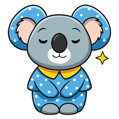 Sleepy Koala in Pajamas