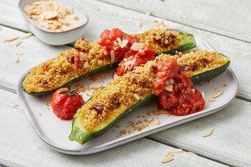 Gefüllte Zucchini mit Couscous