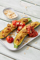 Gefüllte Zucchini mit Couscous