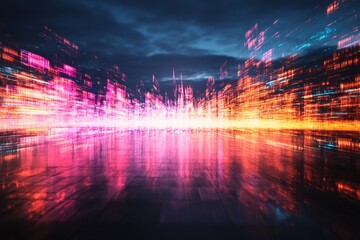 Fototapeta premium neon abstract transparency digital background