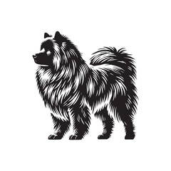 Minimalist Eurasier Dog Silhouette - Eurasier Dog Vector - Dog Illustration