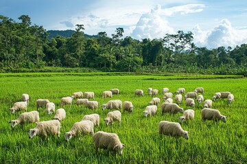 Obraz premium Promoting sustainable tourism through organic agriculture in scenic landscapes