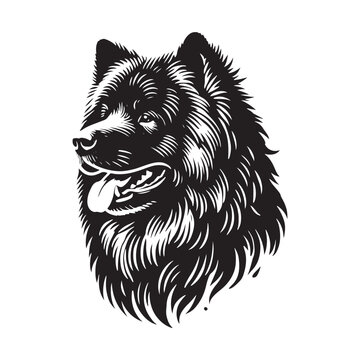 Minimalist Eurasier Dog Silhouette - Eurasier Dog Vector - Dog Illustration