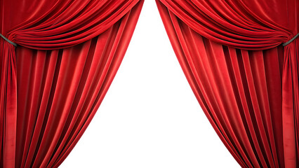 Stage curtains in red are removed, red stage curtains cut out
