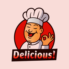  The logo Delicious Chef for food 
