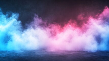 Fototapeta premium vibrant color gradients forming futuristic neon mist