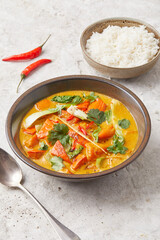 Kürbis-Curry an Kokosmilchsauce