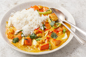 Kürbis-Curry an Kokosmilchsauce