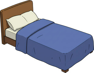 bed with pillow
