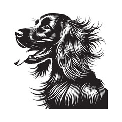 Field Spaniel Dog Vector design - Field Spaniel Dog Silhouette - Minimalist Dog Vector - Field Spaniel Dog Illustration.