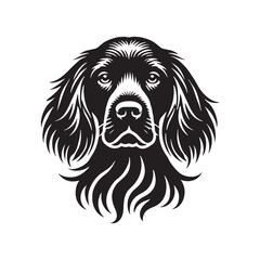 Field Spaniel Dog Vector design - Field Spaniel Dog Silhouette - Minimalist Dog Vector - Field Spaniel Dog Illustration.