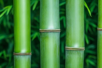 Fototapeta premium A breathtaking bamboo forest with towering green stalks forming a natural tunnel