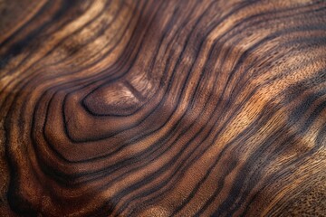 Fototapeta premium Close-up of rich, textured wooden surface showcasing intricate grain patterns and natural hues.