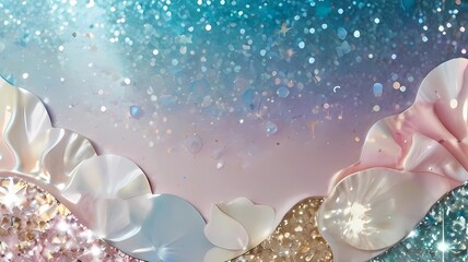 キラキラグラデーションラグジュアリーなコピースペースフレーム背景