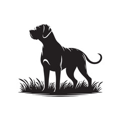 Fila Brasileiro Dog Silhouette - Minimalist Fila Brasileiro Dog Vector - Fila Brasileiro Dog Illustration.