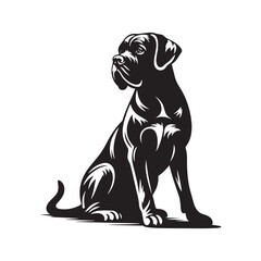 Fila Brasileiro Dog Silhouette - Minimalist Fila Brasileiro Dog Vector - Fila Brasileiro Dog Illustration.